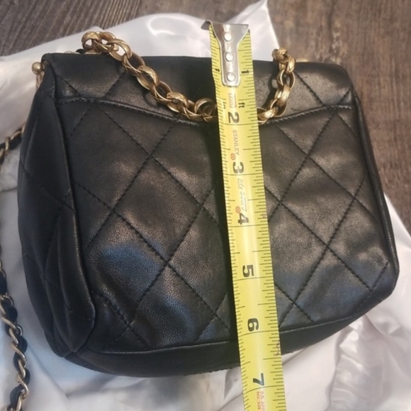 CHANEL Crossbody My Crush Vanity Lambskin Quilted Black Gold Bijoux Chain Handle - Picture 4 of 17